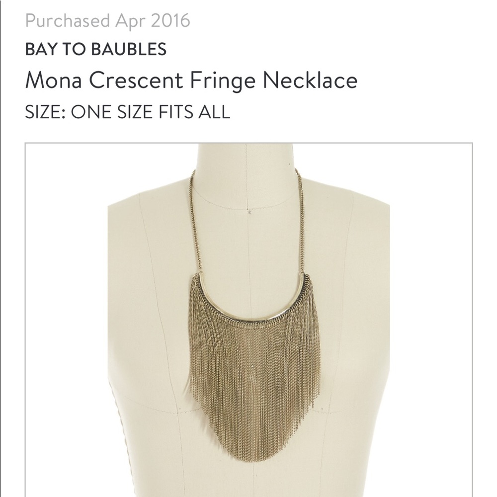 Bay To Baubles Layered Fringe Necklace, NWT